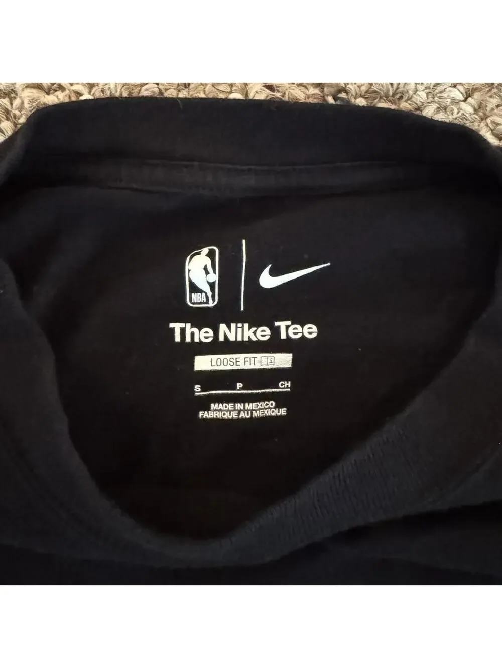 Men’s Brooklyn Nets Nike Long Sleeve Graphic T-Shirt Black Streetwear Size Small